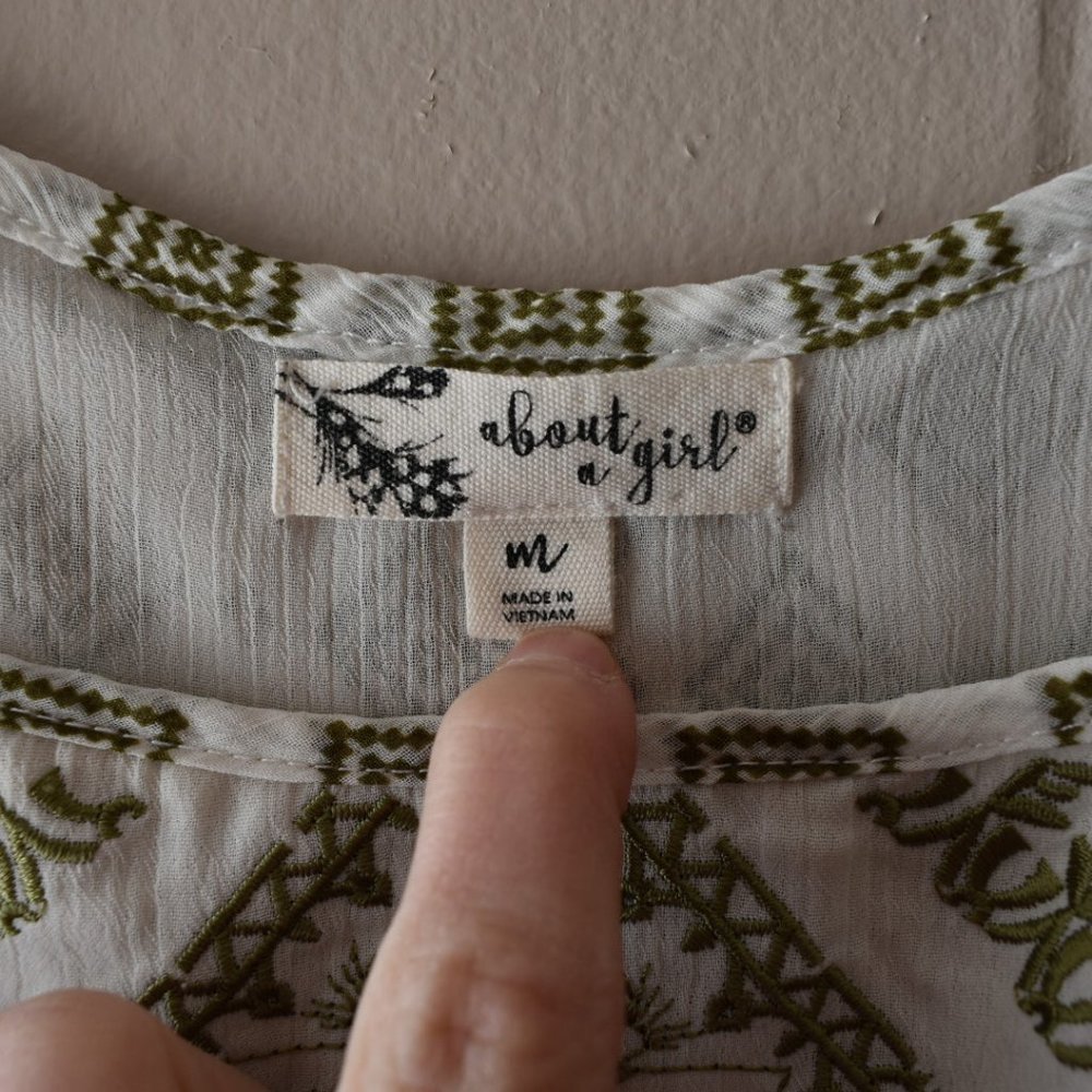 About A Girl Embroidered Tank Top - Picture 5 of 6